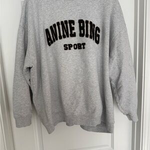 Anine Bing Sport Heather Gray Pullover